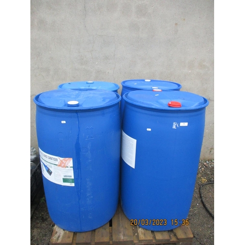 79 - Four 200l capacity blue PVC barrels