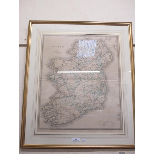 351 - A framed map of Ireland by George Philip & Son, London & Liverpool