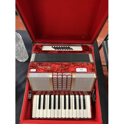 369 - A Galotta piano accordion in original fitted case