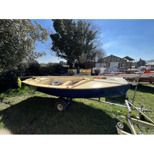 26 - A 4.8m sailing dinghy complete with a range of accessories and SBS galvanised trailer