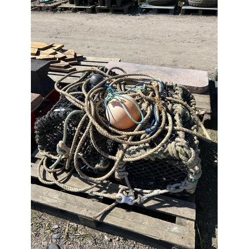97 - Two parlour lobster pots complete with backline and floats