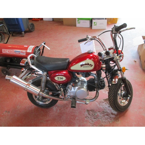 22 - A 2002 Easy Rider Z50 Monkey Honda 120cc motorcycle J11889, new battery required - motorcycle has be... 