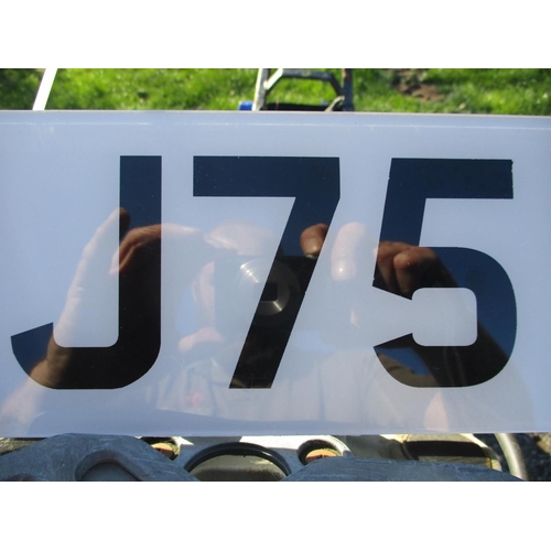 3 - J75 - A two digit registration mark assigned to a motorcycle of insignificant value - Executor's sal... 