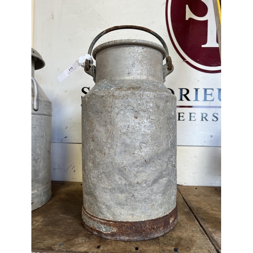 131 - A vintage aluminium milk churn
