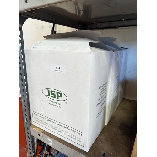 134 - Three boxes of JSP disposable dust masks