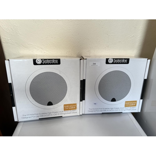 241 - A pair of Systemline modular SLM2/IR intelligent active loudspeakers - new shop soiled