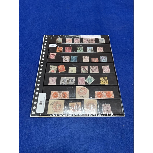 401 - A sheet of Great Britain Queen Victoria postage stamps