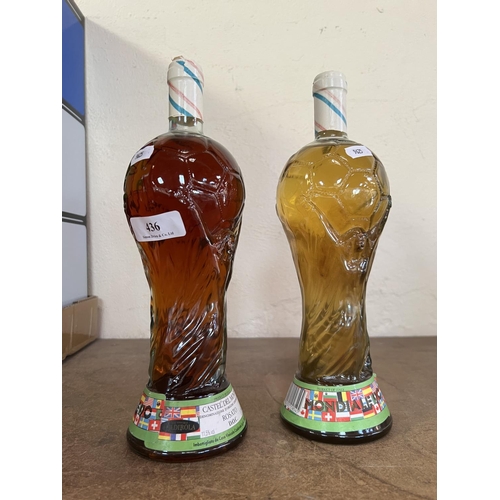 436 - Two commemorative bottles of 1990 Italian World Cup wine