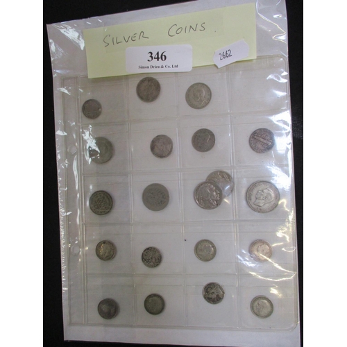 346 - A collection of vintage silver coinage