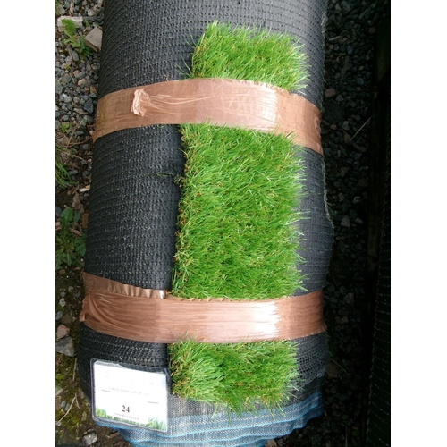 24 - A roll of Luxury Super Soft 38mm artificial grass (4.9m x 2m)