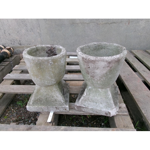 47 - A pair of naïve reconstituted stone planters