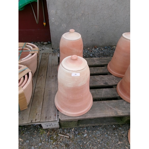 54 - A pair of  rhubarb bells modelled in the Victorian style