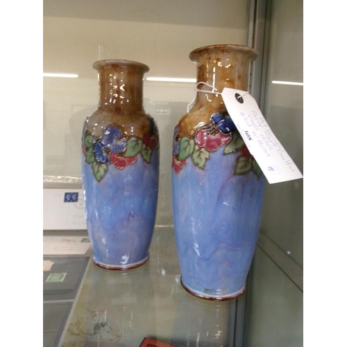 308 - A pair of Art Nouveau Royal Doulton vases by W. Baron