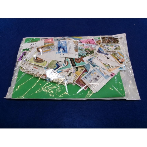 315 - A quantity of Jersey mint postage stamps - £100 face value