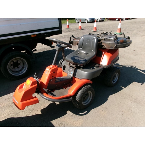 13 - A Husqvarna R175 AWD articulated ride-on garden mower - mower deck present but currently removed and... 