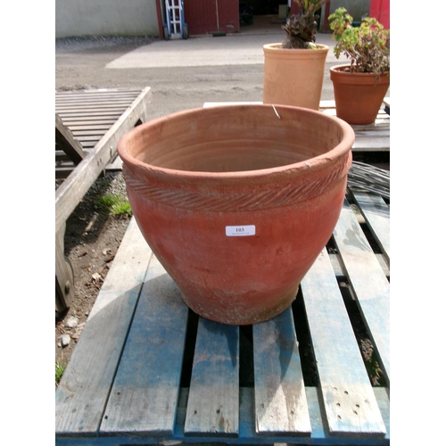 103 - A large terracotta planter