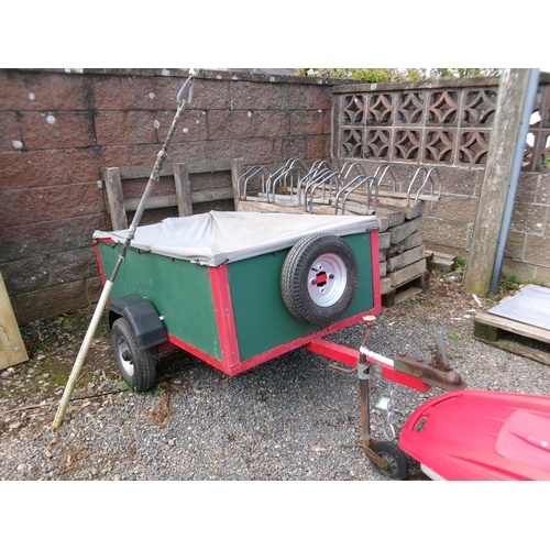 26 - A galvanised box trailer