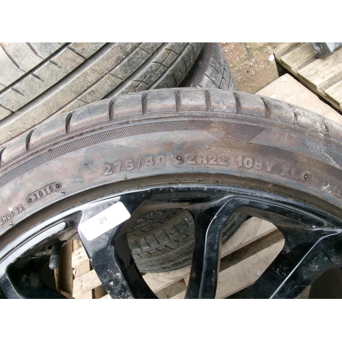 49 - Four 275/40 alloy wheels and tyres