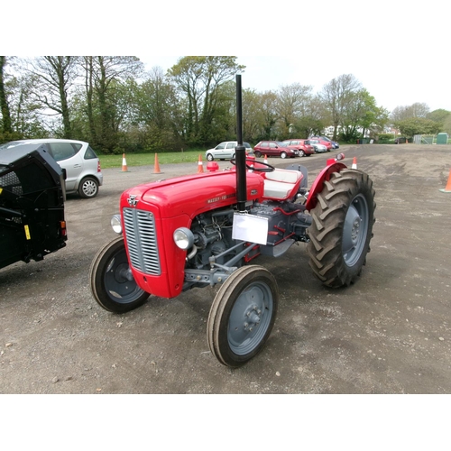 12 - A 1962 Massey Ferguson 35 diesel tractor  J28596, odometer reading 20 hours only since major overhau... 