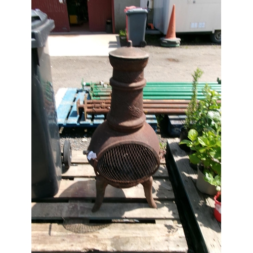 130 - A cast iron chiminea