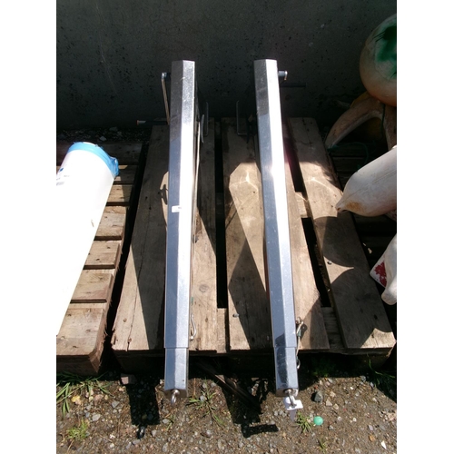 98 - A pair of Whittal stainless steel davits