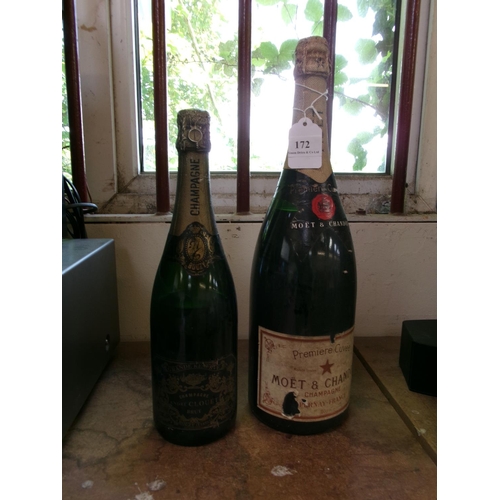 172 - A Magnum of Moet & Chandon Premier Cuvee Champagne together with a bottle of Andre Clouet Grande Res... 