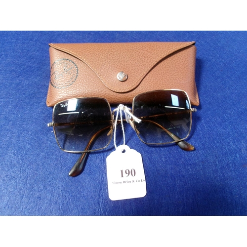 190 - A pair of Ray-ban sunglasses and case