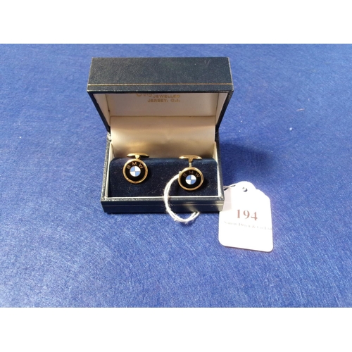 194 - A pair of BMW cufflinks