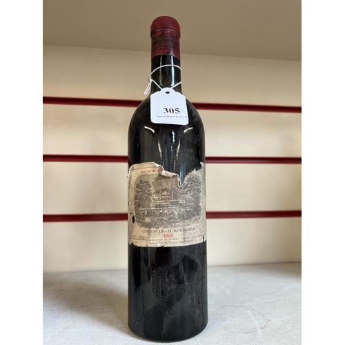 305 - A bottle of 1962 Chateau Lafitte Rothschild