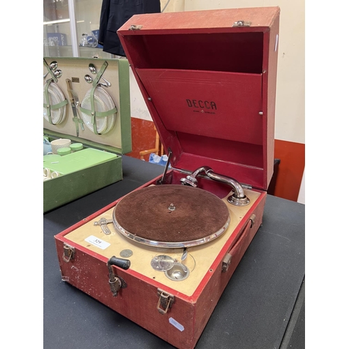 329 - A vintage Decca 50 portable gramophone