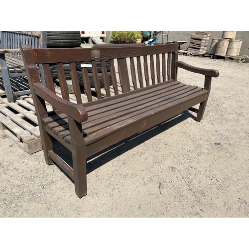 89 - A teak garden bench