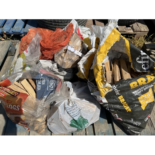 91 - Several bags of kindling wood