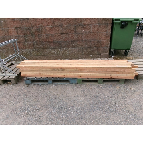 28 - Twenty five 2.4m lengths of 7cm x 5cm timber