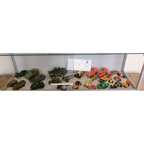 195 - A collection of mid century diecast military and other vehicles