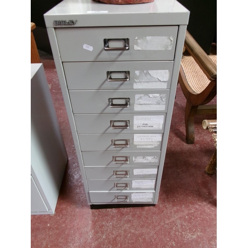 290 - A Bisley nine drawer document filing cabinet