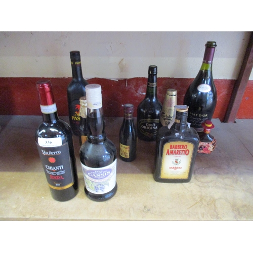 336 - Assorted wines and liqueurs