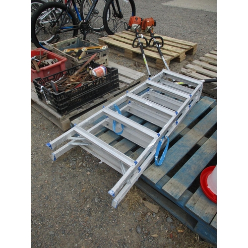 106 - An aluminium five tread step ladder