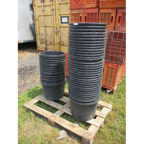 20 - A quantity of black PVC tree buckets