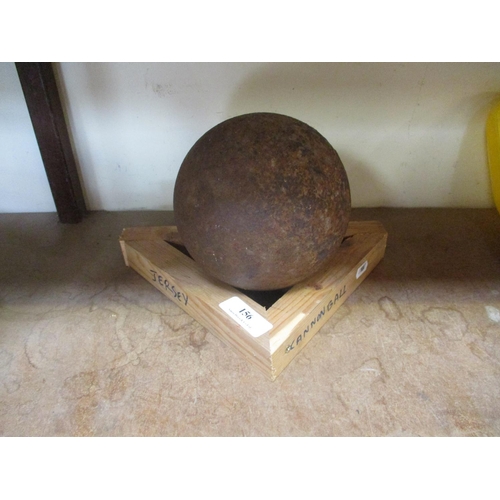 156 - A vintage cannon ball