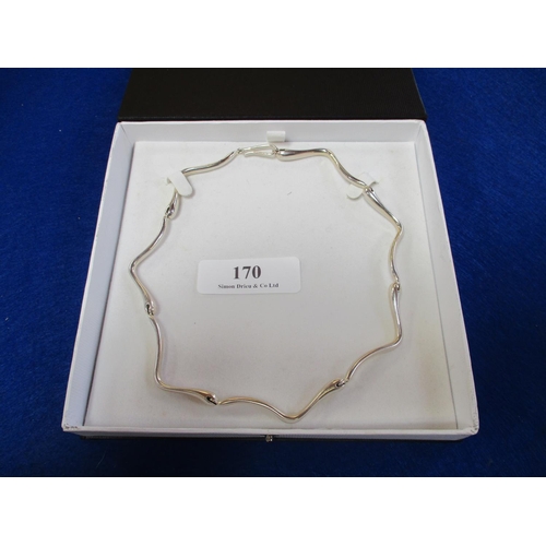 170 - A contemporary silver linked necklace