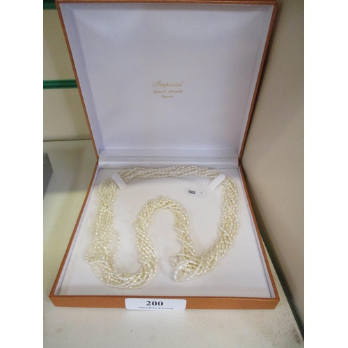 200 - A multi strand seed pearl necklace