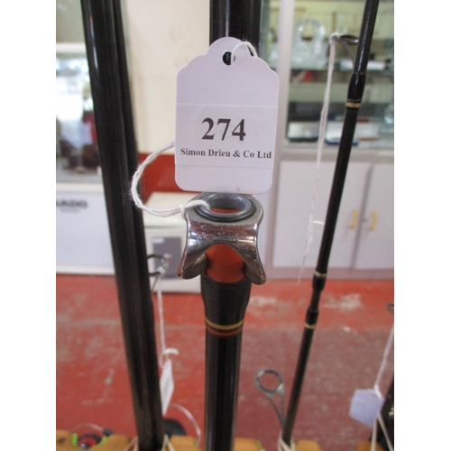 274 - A boat rod fitted a Penn multiplier reel