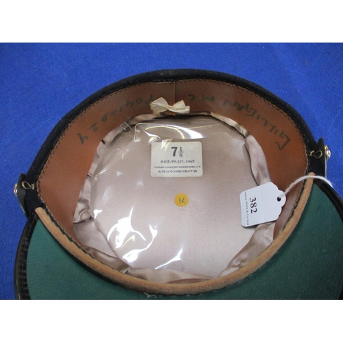 382 - A Royal Marines peak cap (maker marked)