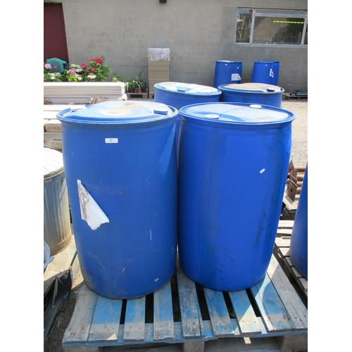 89 - Two 205L PVC barrels