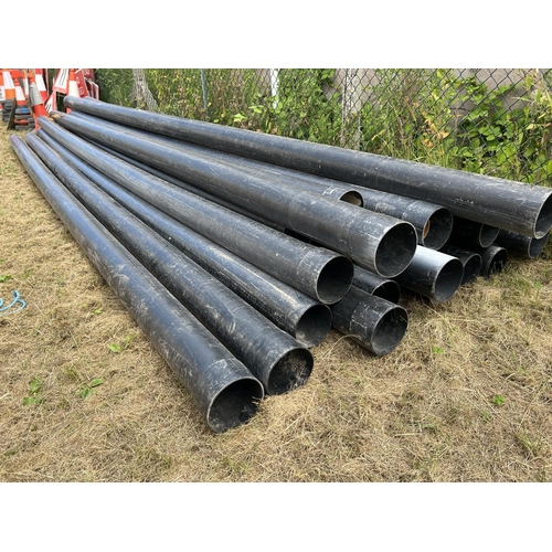 19 - A quantity of 160mm PVC pipes