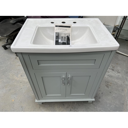 190 - A vanity unit and sink by Imperial - new