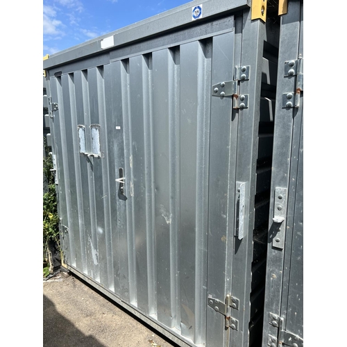 55 - A Hiremasters galvanised collapsible storage container (key with Auctioneer)