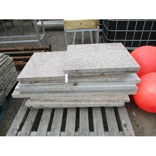 54 - A quantity of polished granite slabs/cladding