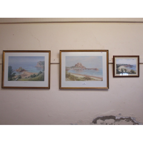 398 - Three framed views of Jersey