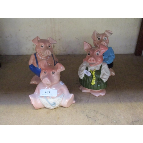 409 - Four Wade Nat West piggy banks